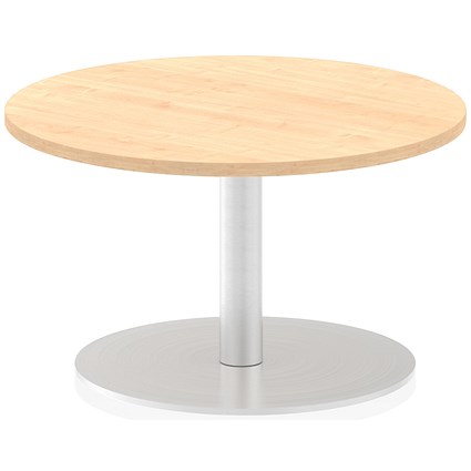 Italia Poseur Round Table, 600mm Diameter, 475mm High, Maple