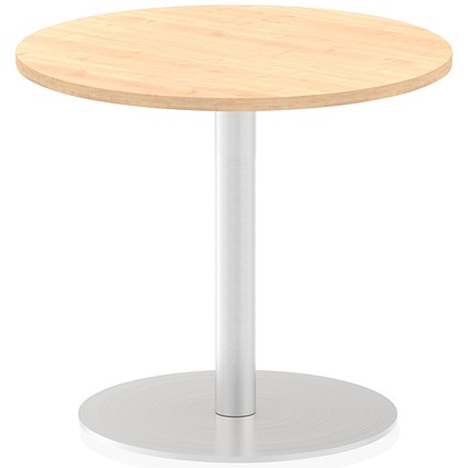Italia Poseur Circular Table, 600mm Diameter, Maple