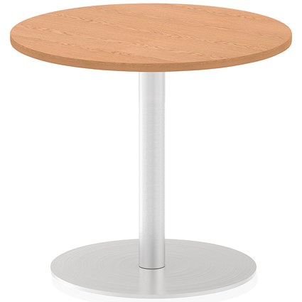 Italia Poseur Circular Table, 600mm Diameter, Oak