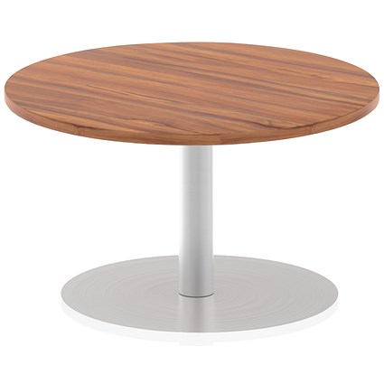 Italia Poseur Round Table, 800mm Diameter, 475mm High, Walnut Italia Poseur Round Table, 800mm Diameter, 475mm High, Walnut