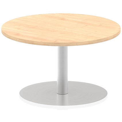Italia Poseur Round Table, 800mm Diameter, 475mm High, Maple