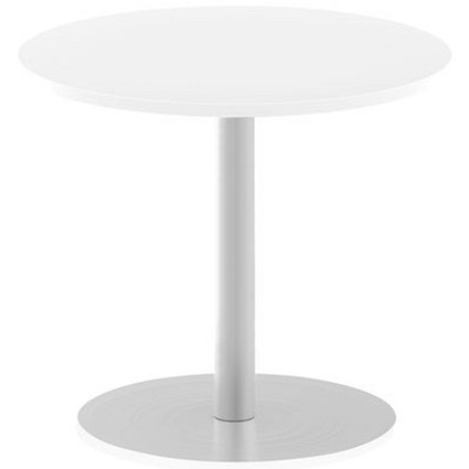 Italia Poseur Circular Table, 800mm Diameter, White
