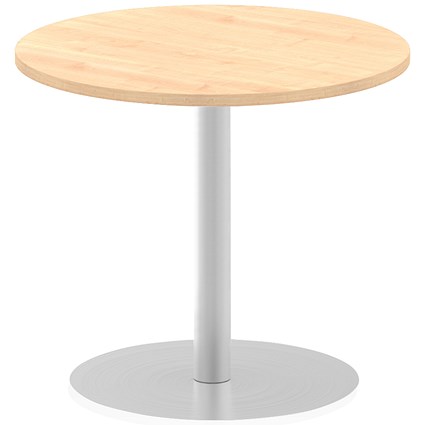 Italia Poseur Circular Table, 800mm Diameter, Maple