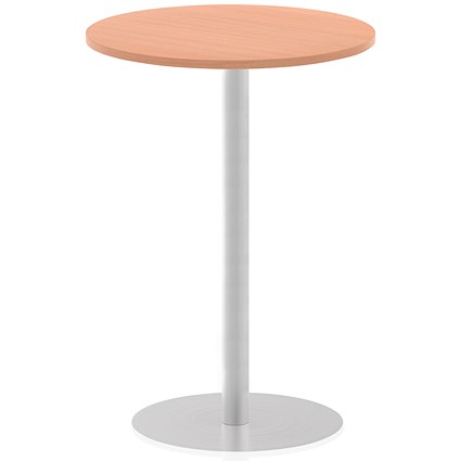 Italia Poseur Round Table, 800mm Diameter, 1145mm High, Beech