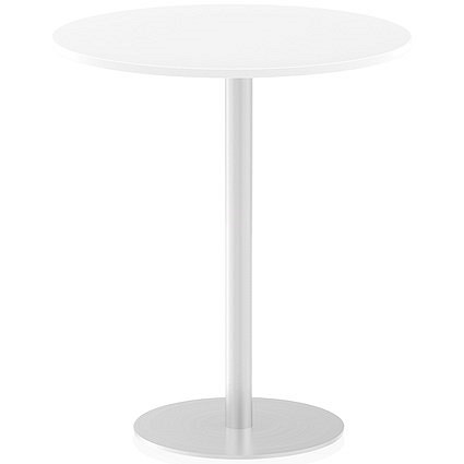 Italia Poseur Round Table, 800mm Diameter, 1145mm High, White