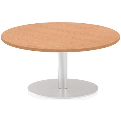 Italia Poseur Round Table, 1000mm Diameter, 475mm High, Oak Italia Poseur Round Table, 1000mm Diameter, 475mm High, Oak