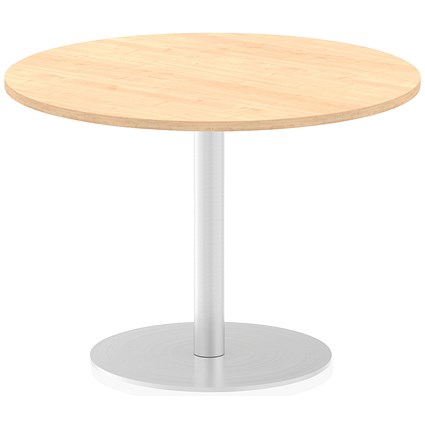 Italia Poseur Circular Table, 1000mm Diameter, Maple