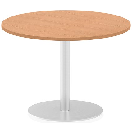 Italia Poseur Circular Table, 1000mm Diameter, Oak