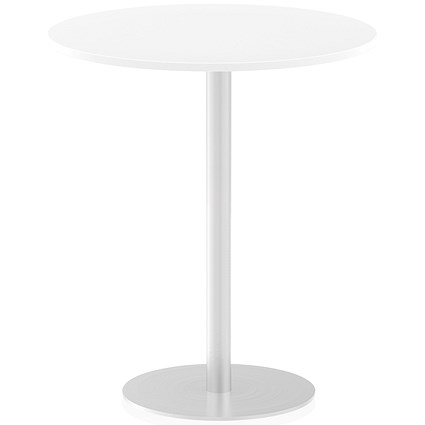 Italia Poseur Round Table, 1000mm Diameter, 1145mm High, White Italia Poseur Round Table, 1000mm Diameter, 1145mm High, White