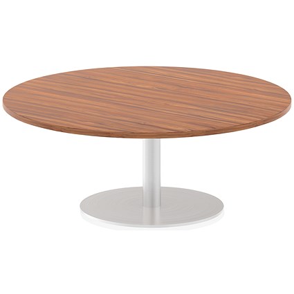 Italia Poseur Round Table, 1200mm Diameter, 475mm High, Walnut Italia Poseur Round Table, 1200mm Diameter, 475mm High, Walnut