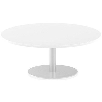 Italia Poseur Round Table, 1200mm Diameter, 475mm High, White