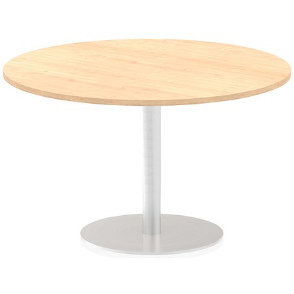 Italia Poseur Circular Table, 1200mm Diameter, Maple