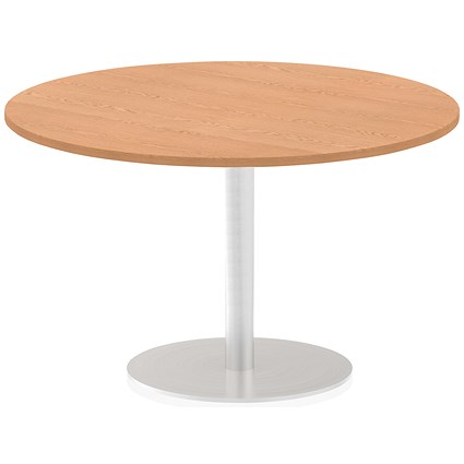 Italia Poseur Circular Table, 1200mm Diameter, Oak