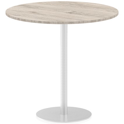 Italia Poseur Round Table, 1200mm Diameter, 1145mm High, Grey Oak Italia Poseur Round Table, 1200mm Diameter, 1145mm High, Grey Oak