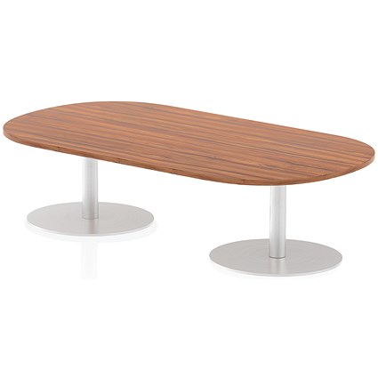 Italia Poseur Oval Table, W1800 x D1000 x H475mm, Walnut Italia Poseur Oval Table, W1800 x D1000 x H475mm, Walnut