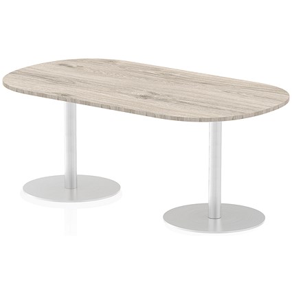 Italia Poseur Boardroom Table, 1800mm Wide, Grey Oak Italia Poseur Boardroom Table, 1800mm Wide, Grey Oak