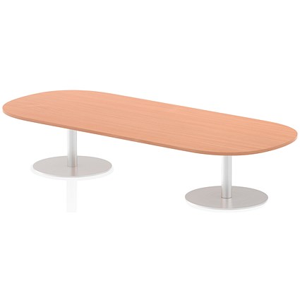 Italia Poseur Oval Table, W2400 x D1000 x H475mm, Beech