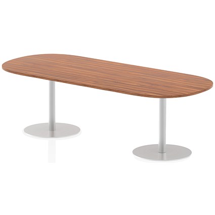 Italia Poseur Boardroom Table, 2400mm Wide, Walnut