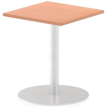 Italia Poseur Square Table, 600mm Wide, Beech