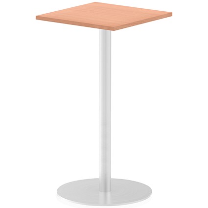 Italia Poseur Square Table, 600mm Wide, 1145mm High, Beech