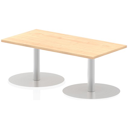 Italia Poseur Rectangular Table, W1200 x D600 x H475mm, Maple