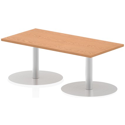 Italia Poseur Rectangular Table, W1200 x D600 x H475mm, Oak