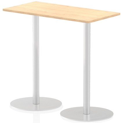 Italia Poseur Rectangular Table, W1200 x D600 x H1145mm, Maple