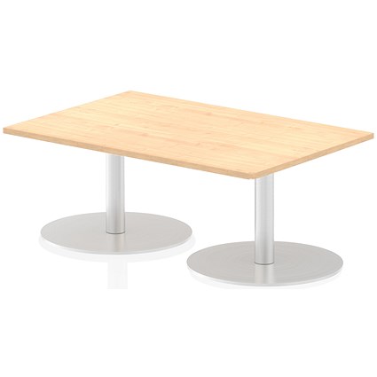 Italia Poseur Rectangular Table, W1200 x D800 x H475mm, Maple