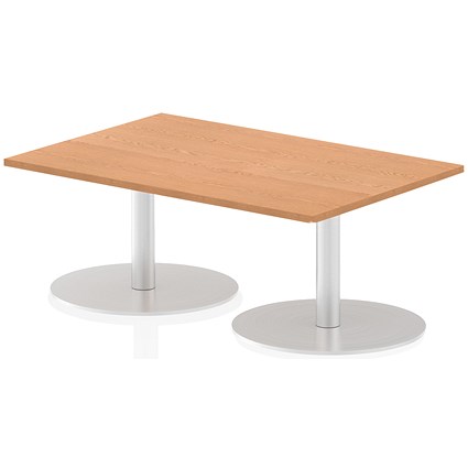 Italia Poseur Rectangular Table, W1200 x D800 x H475mm, Oak