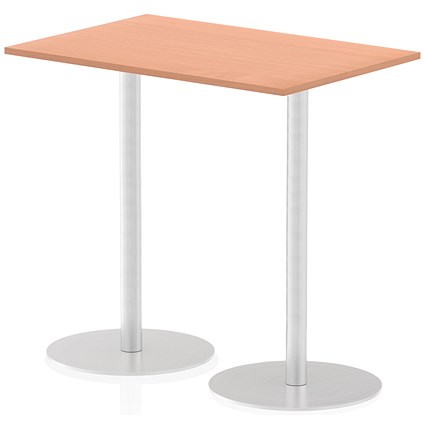 Italia Poseur Rectangular Table, W1200 x D800 x H1145mm, Beech
