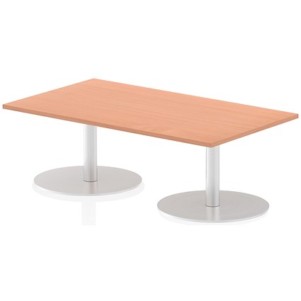 Italia Poseur Rectangular Table, W1400 x D800 x H475mm, Beech