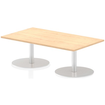 Italia Poseur Rectangular Table, W1400 x D800 x H475mm, Maple