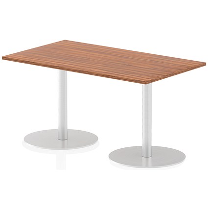 Italia Poseur Rectangle Table 1400mm Wide, 800mm Deep, Walnut