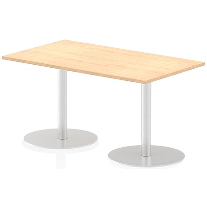 Italia Poseur Rectangle Table 1400mm Wide, 800mm Deep, Maple
