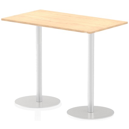 Italia Poseur Rectangular Table, W1400 x D800 x H1145mm, Maple