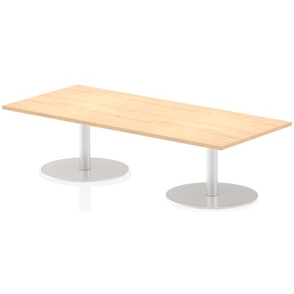 Italia Poseur Rectangular Table, W1800 x D800 x H475mm, Maple