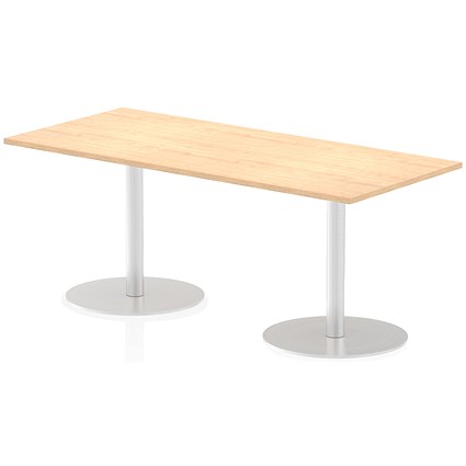 Italia Poseur Rectangle Table 1800mm Wide, 800mm Deep, Maple