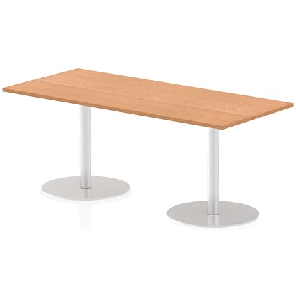 Italia Poseur Rectangle Table 1800mm Wide, 800mm Deep, Oak