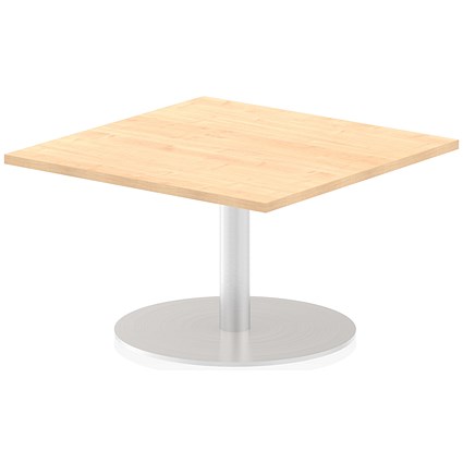 Italia Poseur Square Table, 800mm Wide, 475mm High, Maple