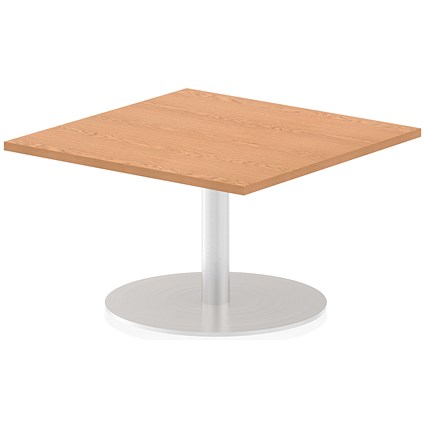 Italia Poseur Square Table, 800mm Wide, 475mm High, Oak