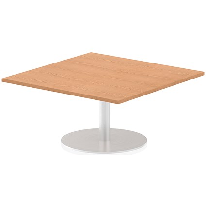 Italia Poseur Square Table, 1000mm Wide, 475mm High, Oak