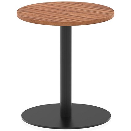 Italia Poseur Round Table, 600mm Wide, 720mm High, Walnut Italia Poseur Round Table, 600mm Wide, 720mm High, Walnut