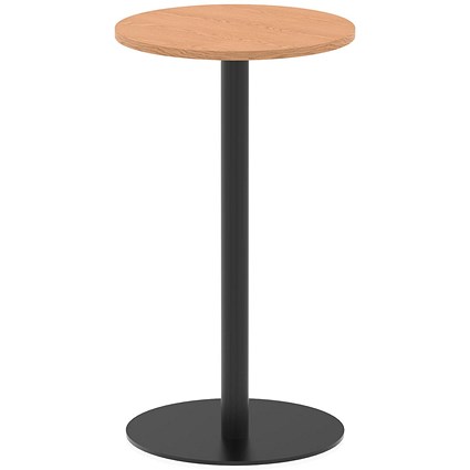 Italia Poseur Round Table, 600mm Wide, 1145mm High, Oak