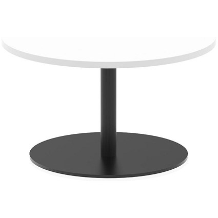 Italia Poseur Round Table, 800mm Wide, 475mm High, White