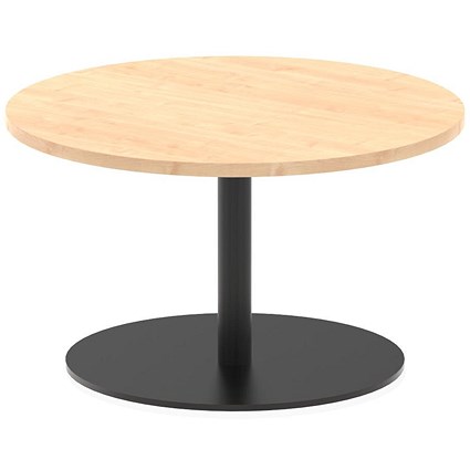 Italia Poseur Round Table, 800mm Wide, 475mm High, Maple