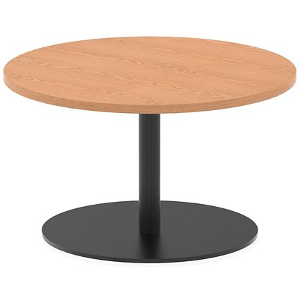 Italia Poseur Round Table, 800mm Wide, 475mm High, Oak Italia Poseur Round Table, 800mm Wide, 475mm High, Oak