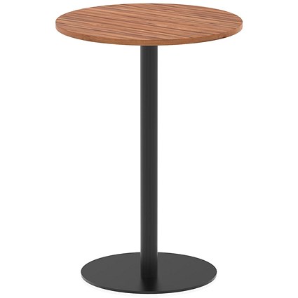 Italia Poseur Round Table, 800mm Wide, 1145mm High, Walnut Italia Poseur Round Table, 800mm Wide, 1145mm High, Walnut