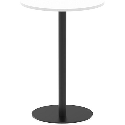Italia Poseur Round Table, 800mm Wide, 1145mm High, White Italia Poseur Round Table, 800mm Wide, 1145mm High, White