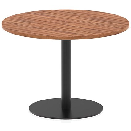 Italia Poseur Round Table, 1000mm Wide, 720mm High, Walnut Italia Poseur Round Table, 1000mm Wide, 720mm High, Walnut