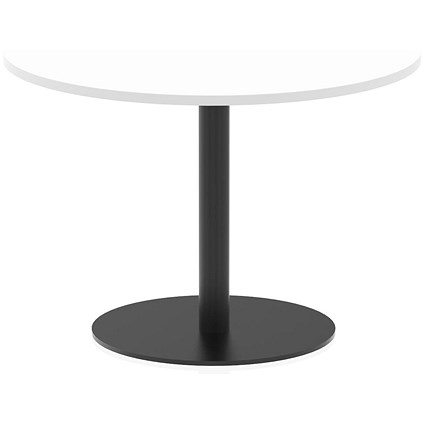 Italia Poseur Round Table, 1000mm Wide, 720mm High, White Italia Poseur Round Table, 1000mm Wide, 720mm High, White